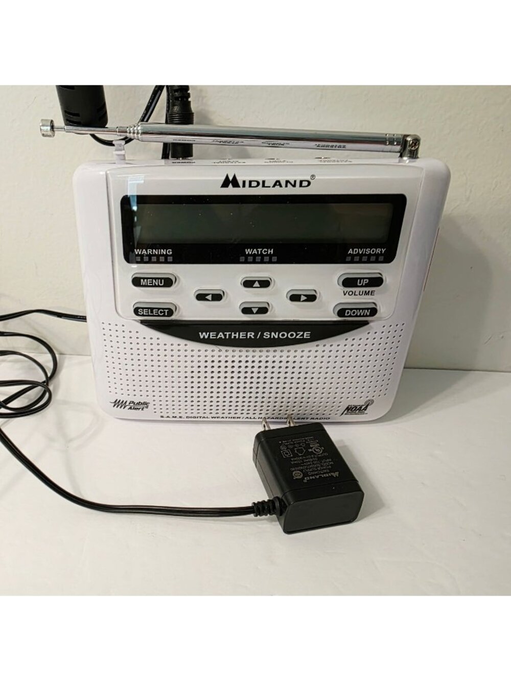 Midland WR-120EZ NOAA Weather Alert Radio Public Alert S.A.M.E Tested Working